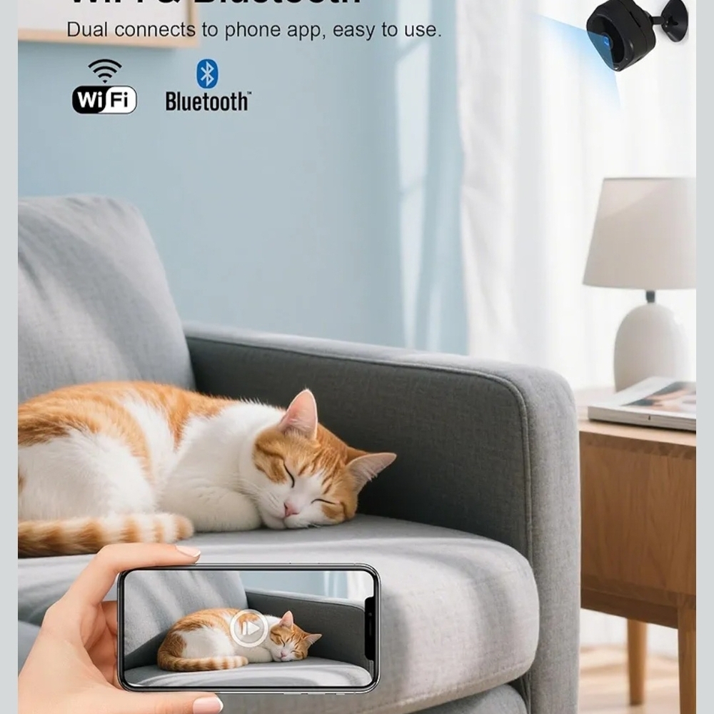 1080P HD Indoor Camera for Indoor Security with App Control Motion Detection